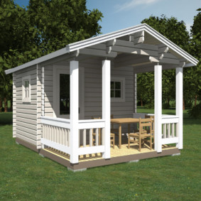 Μικρή συνδυασμένη καλοκαιρινή κουζίνα