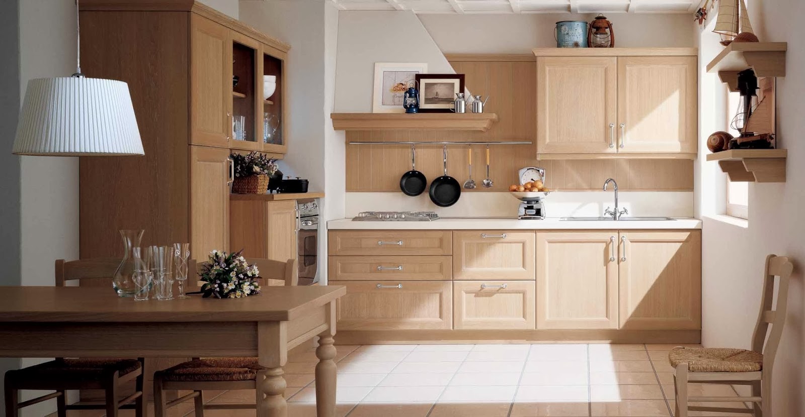 kitchen design with ventilation duct decor