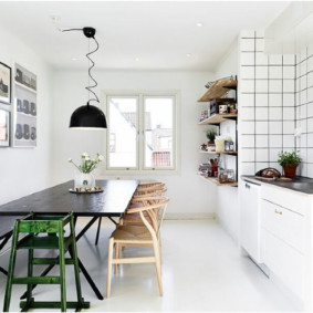 kitchen design with ventilation duct layout