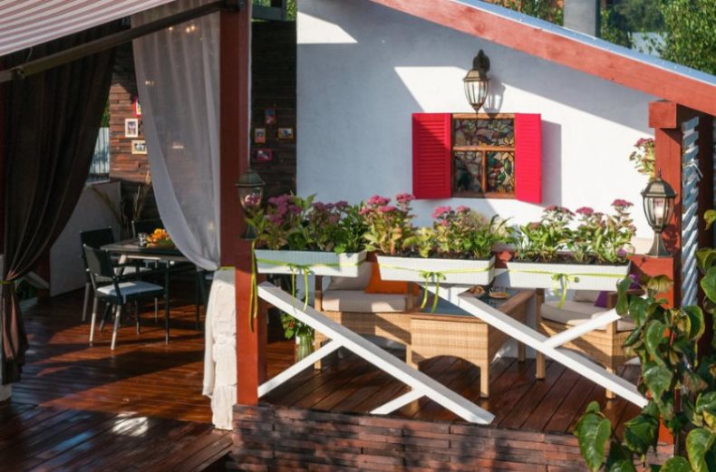 Πρόσοψη υπαίθριας υπαίθριας κουζίνας