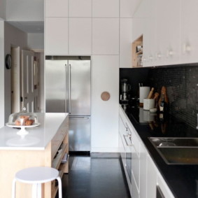 Small kitchen floor dark