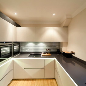 Plastic blinds on the kitchen window