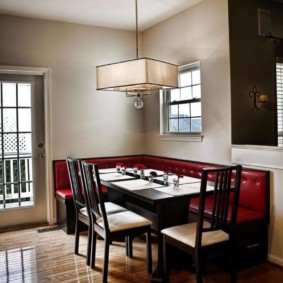 Sofa góc với bọc da