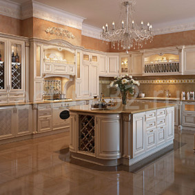 Ιταλική κλασική κουζίνα με νησί