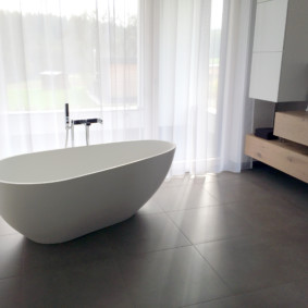 Rèm vải tuyn trắng mờ