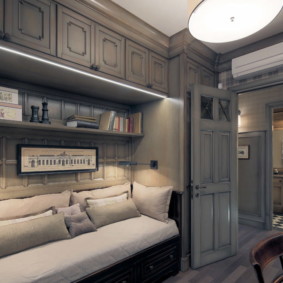 Meubles gris à l'intérieur de l'appartement