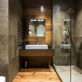 Wood in the bathroom
