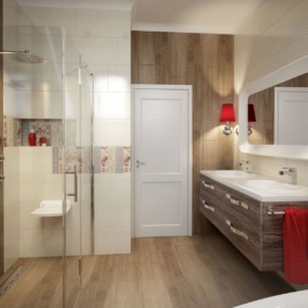 Accente roșii în baie