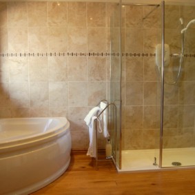 Cada de colț acrilică albă