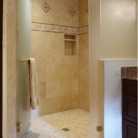 Duș fix cu ușă de sticlă