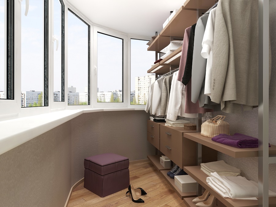 kleedkamer op de loggia