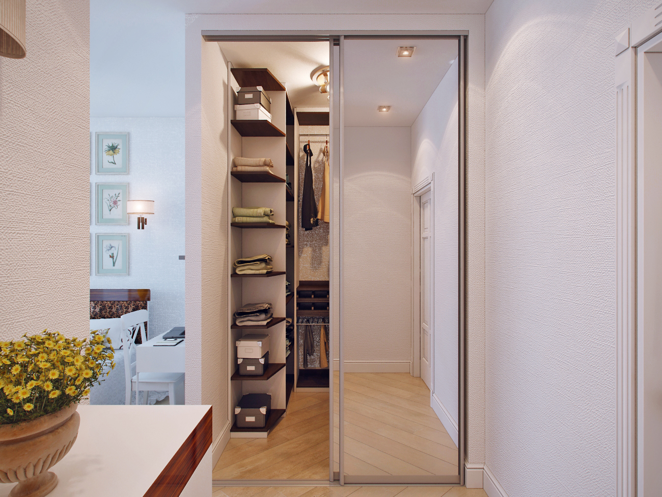 kleedkamer in de gang