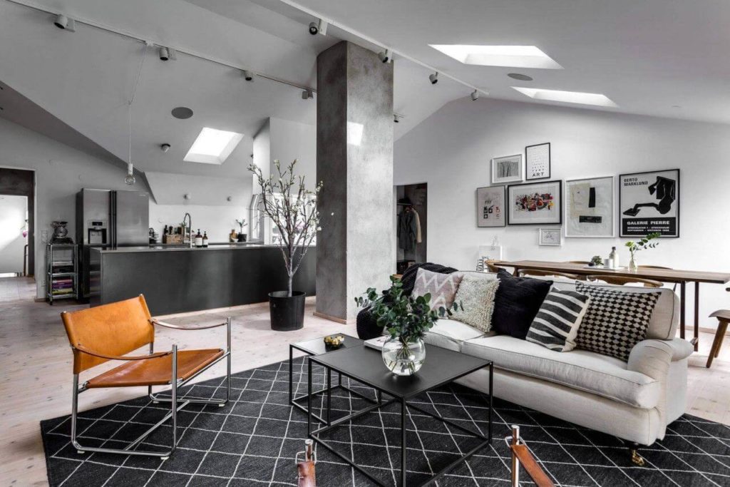 Photo de design de salon de style scandinave