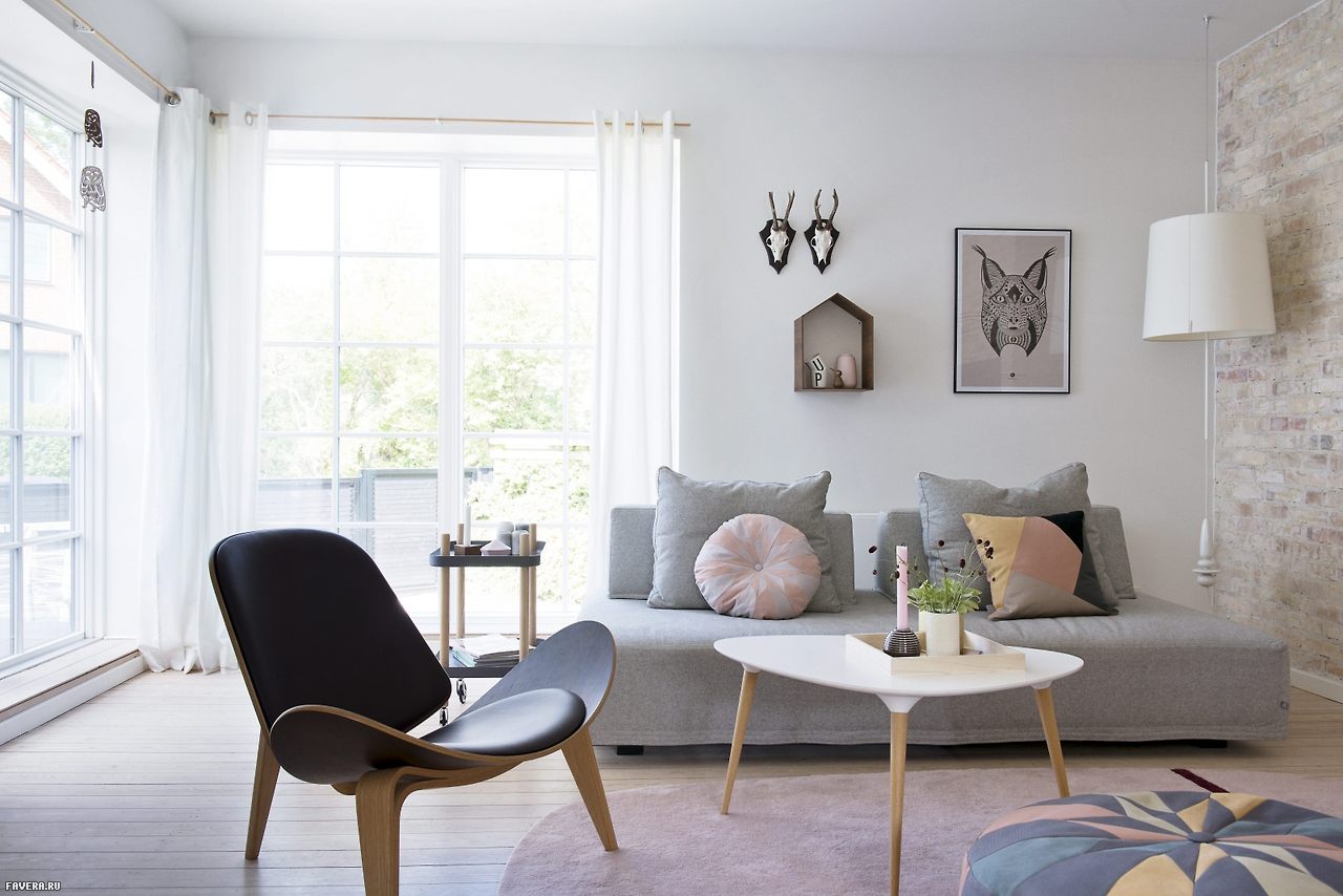 Salon de style scandinave