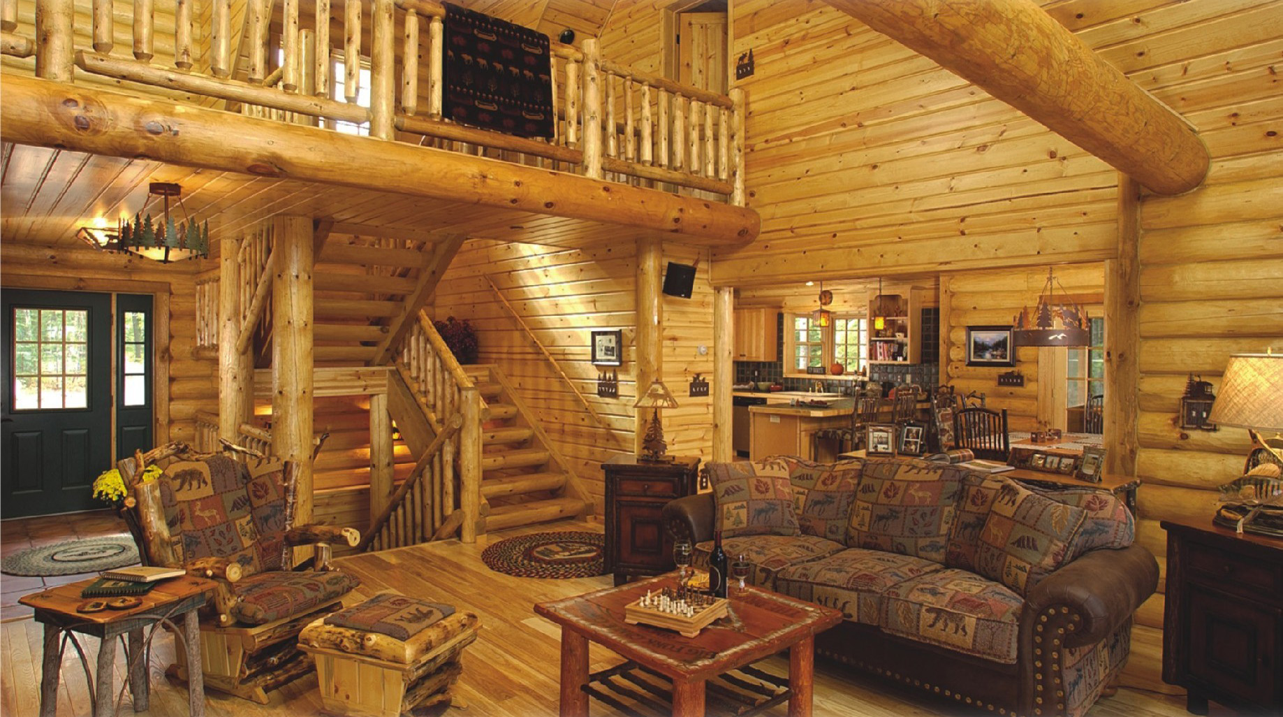 décoration de salon de style champêtre