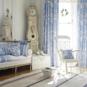 décoration de salon de style campagnard