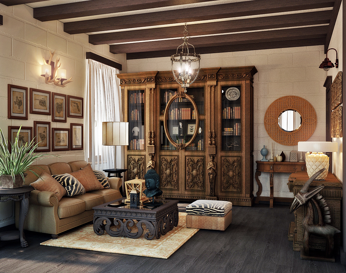 idées de salon de style campagnard photo