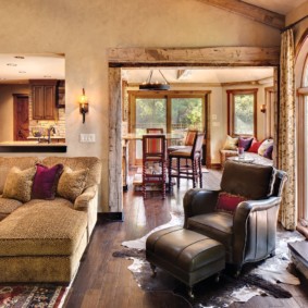 idées de conception de salon de style campagnard