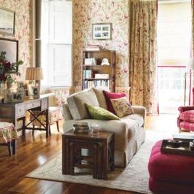 options de photo de salon de style champêtre