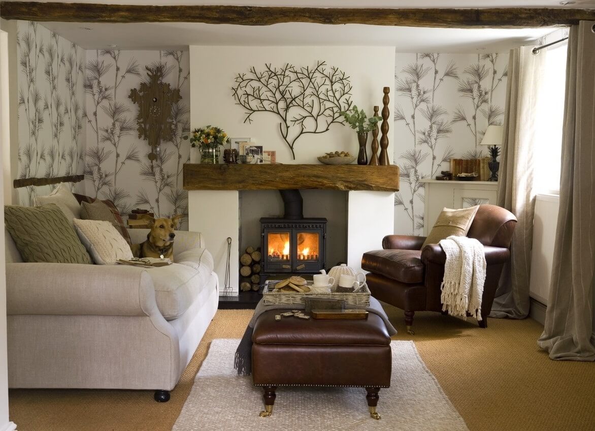 salon de style campagnard