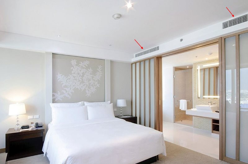 Système de séparation des canaux dans une chambre sans fenêtres