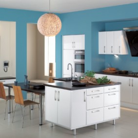 peinture pour le décor photo de la cuisine