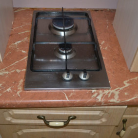 Table de cuisson à gaz étroite