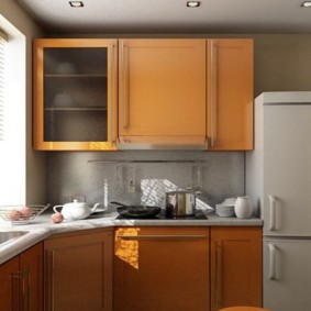 Place pour un réfrigérateur dans le coin de la cuisine