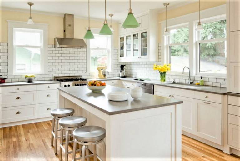 cozinha com duas idéias de design do windows