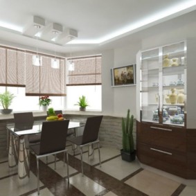 kitchen with bay window design photo