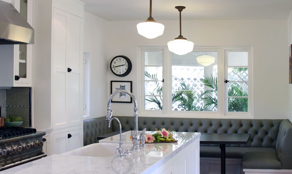 kitchen with bay window interior ideas