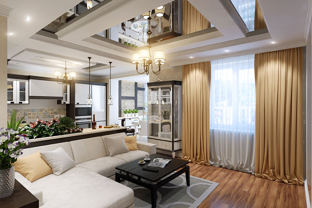 кухня, комбинирана с стая за идеи