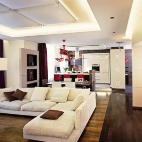 кухня, комбинирана със стаите видове снимки