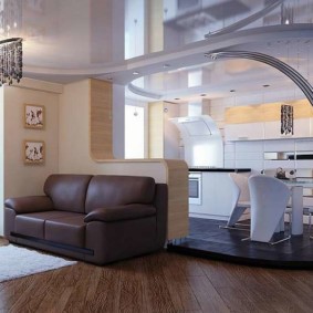 кухня, комбинирана с хол