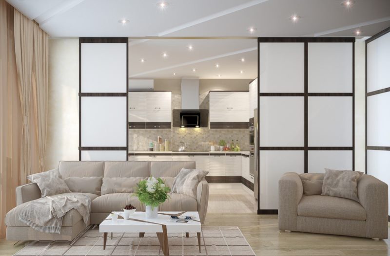 mutfak stüdyosu daire sürgülü bölümü