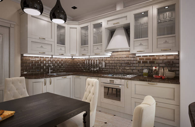 cocina neoclásica moderna