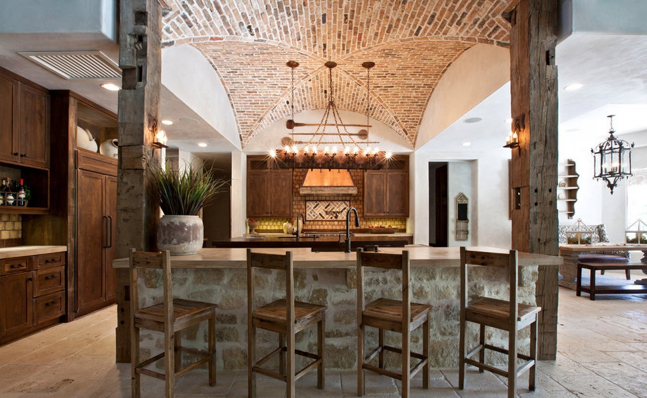 Μεσογειακή κουζίνα σχεδιασμού κουζίνας στυλ