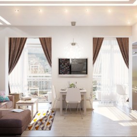 idéias de decoração de cozinha de duas janelas