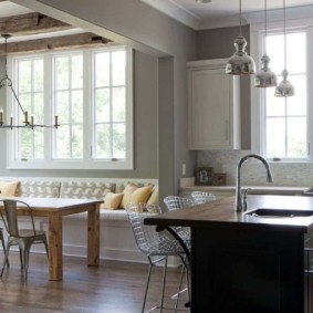 vistas de idéias de cozinha com duas janelas