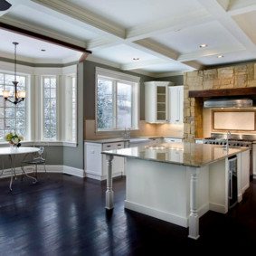 kitchen with bay window photo decor