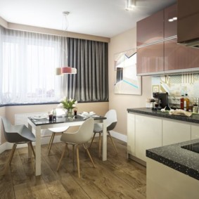 kitchen with bay window photo decoration