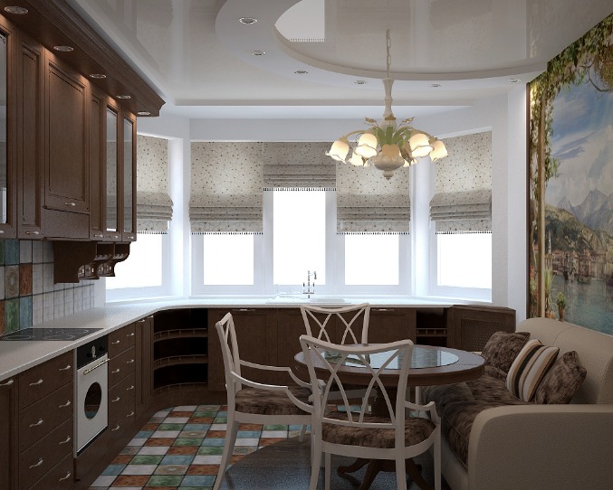 kitchen with bay window photo views