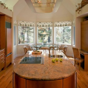 kitchen with bay window interior ideas