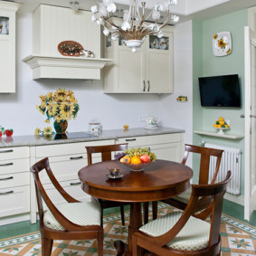 kitchen combined with a balcony decor photo