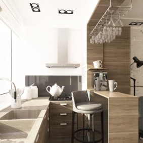 kitchen combined with a balcony photo