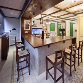 kitchen combined with a balcony