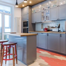 kitchen combined with a balcony