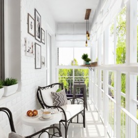 kitchen combined with a balcony options ideas