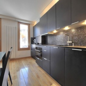 kitchen combined with a balcony