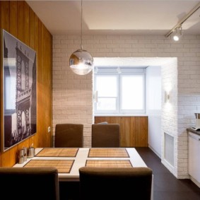 kitchen combined with a balcony options